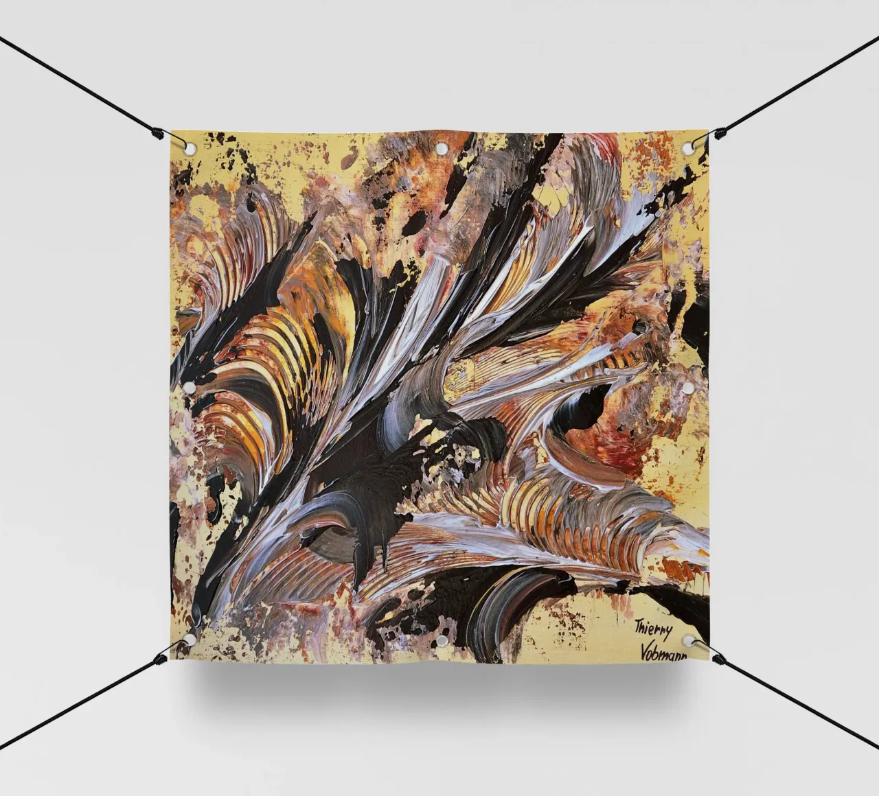 MESSAGE FROM THE HEART 21. PVC Plane von Thierry Vobmann Abstract painting