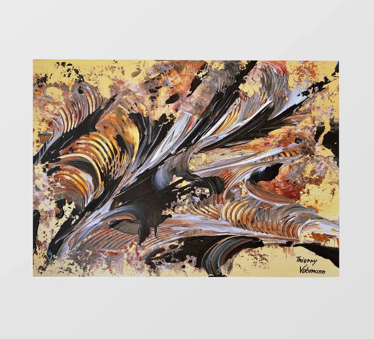 MESSAGE FROM THE HEART 21. PVC Plane von Thierry Vobmann Abstract painting