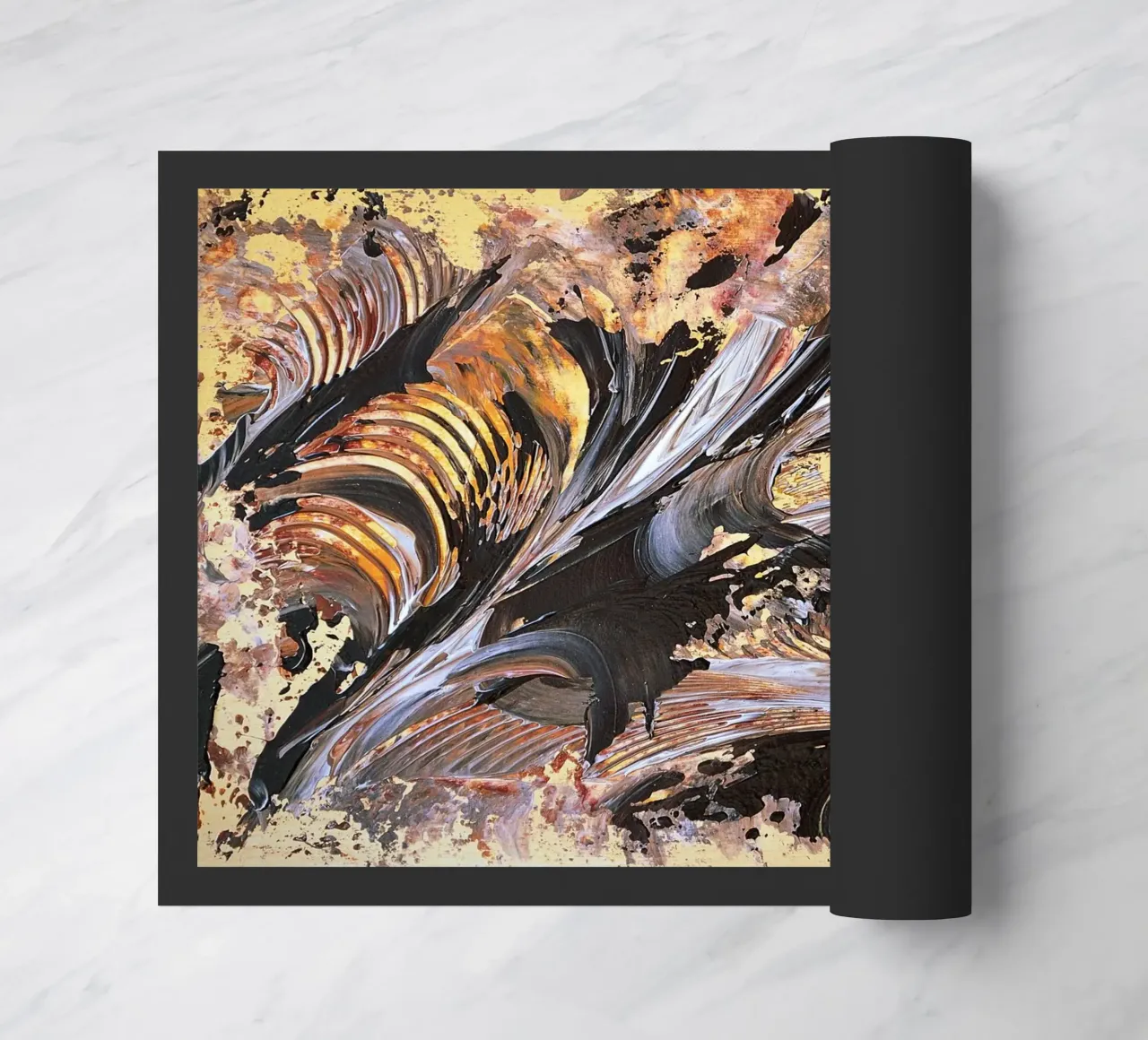 MESSAGE FROM THE HEART 21. paillasson de Thierry Vobmann Abstract painting