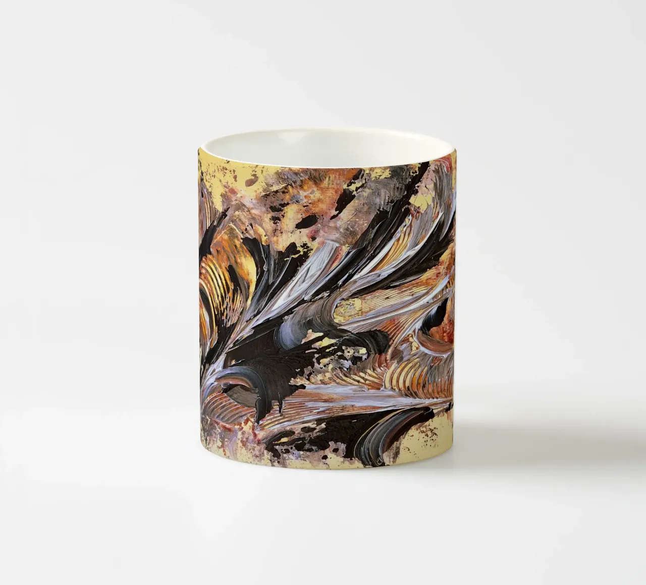 MESSAGE FROM THE HEART 21. tazza in ceramica da Thierry Vobmann Abstract painting