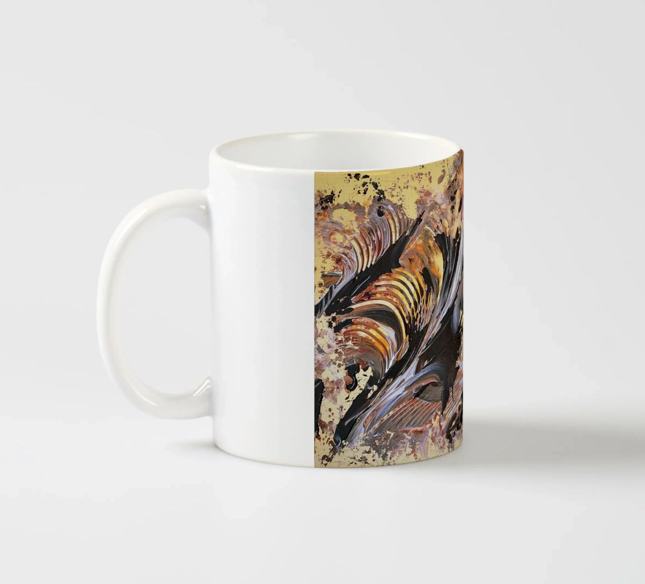 MESSAGE FROM THE HEART 21. tazza in ceramica da Thierry Vobmann Abstract painting