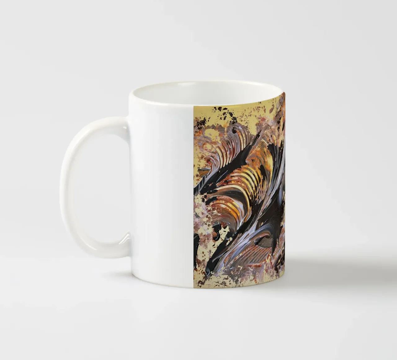 MESSAGE FROM THE HEART 21. tazza in ceramica da Thierry Vobmann Abstract painting