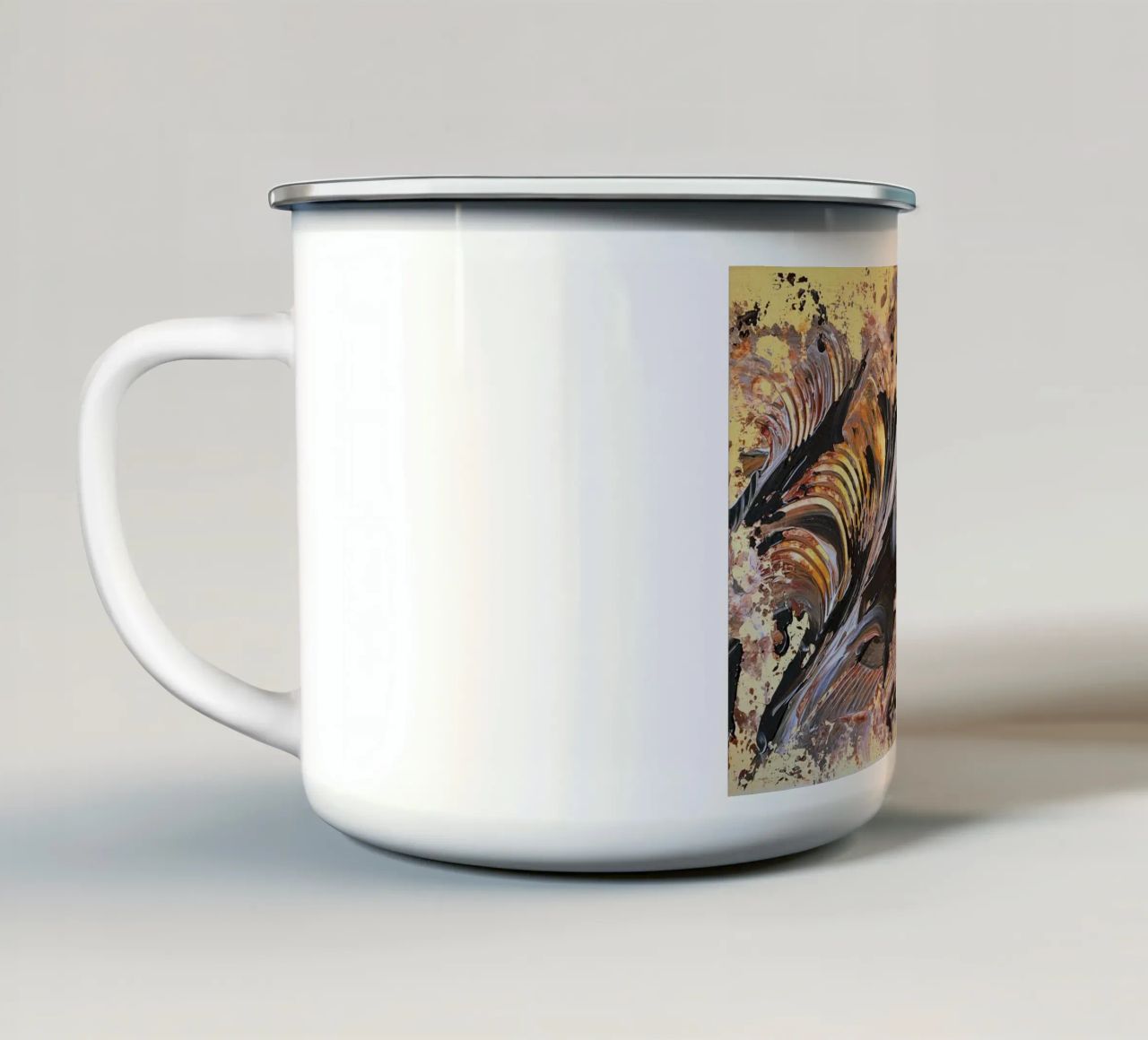 MESSAGE FROM THE HEART 21. tazza in smalto da Thierry Vobmann Abstract painting