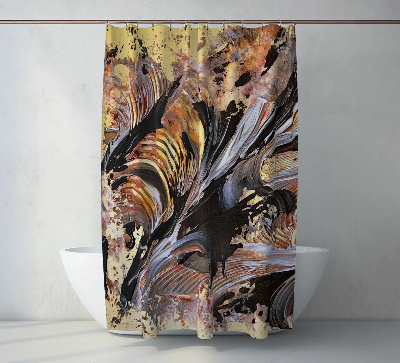 MESSAGE FROM THE HEART 21. tenda da doccia da Thierry Vobmann Abstract painting