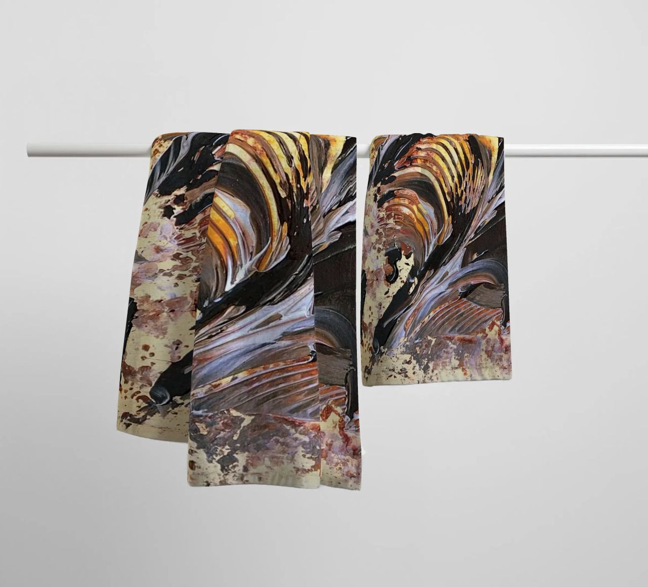 MESSAGE FROM THE HEART 21. asciugamano da bagno da Thierry Vobmann Abstract painting