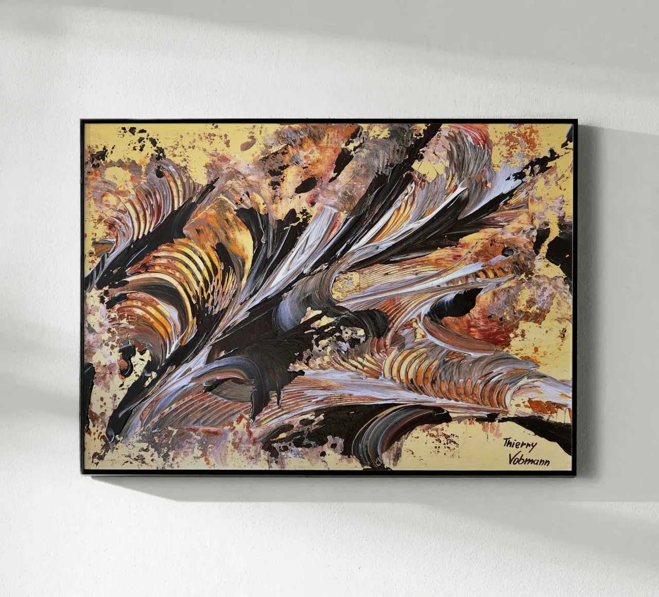 MESSAGE FROM THE HEART 21. acrylic glass by Thierry Vobmann Abstract painting