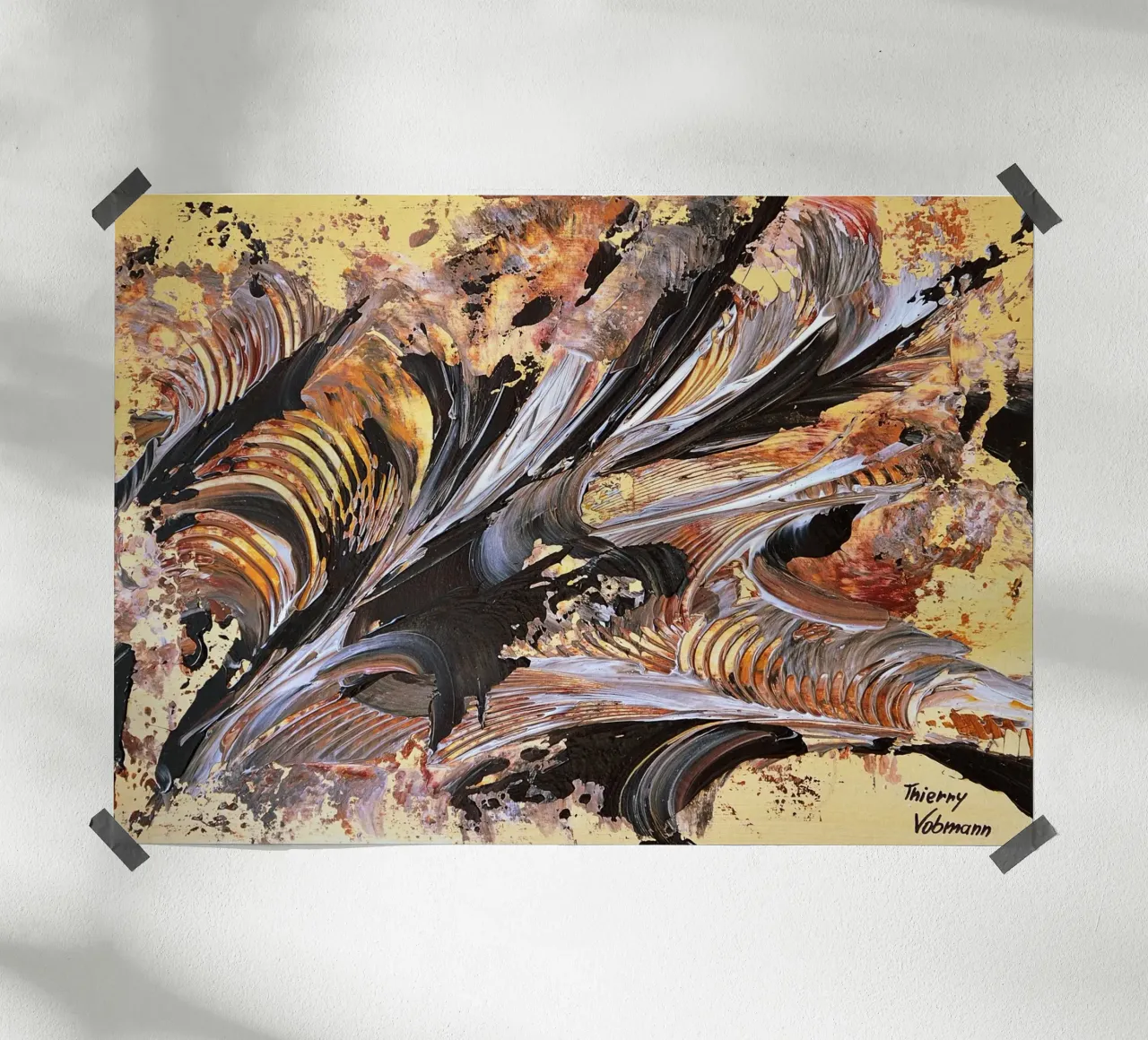 MESSAGE FROM THE HEART 21. poster da Thierry Vobmann Abstract painting