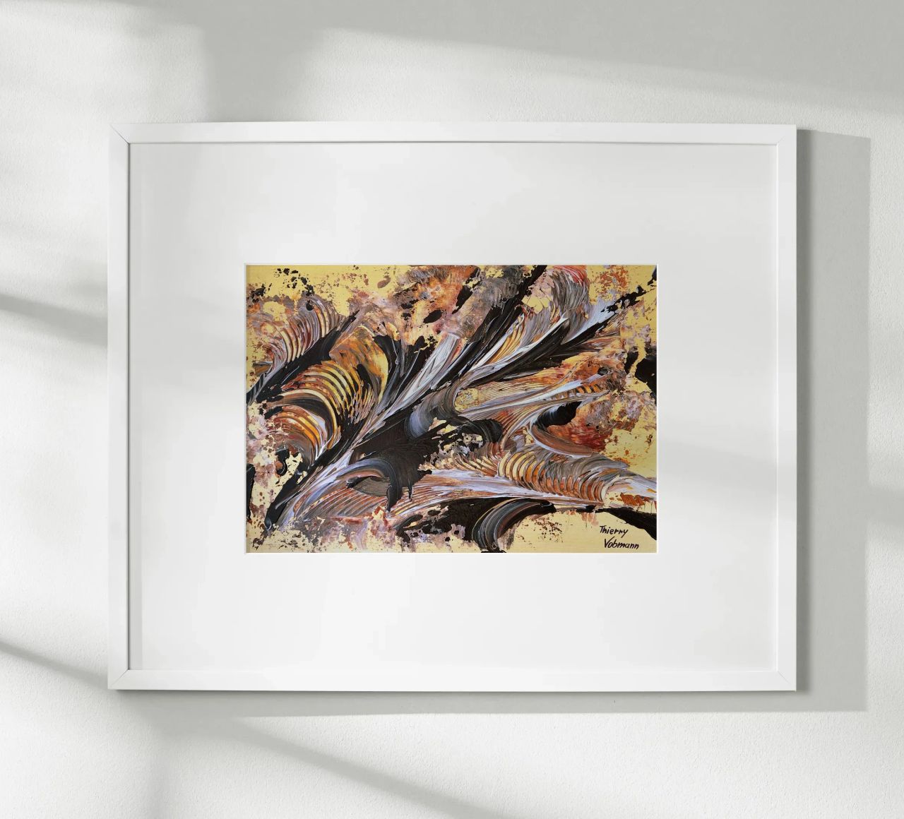 MESSAGE FROM THE HEART 21. Hahnemühle von Thierry Vobmann Abstract painting