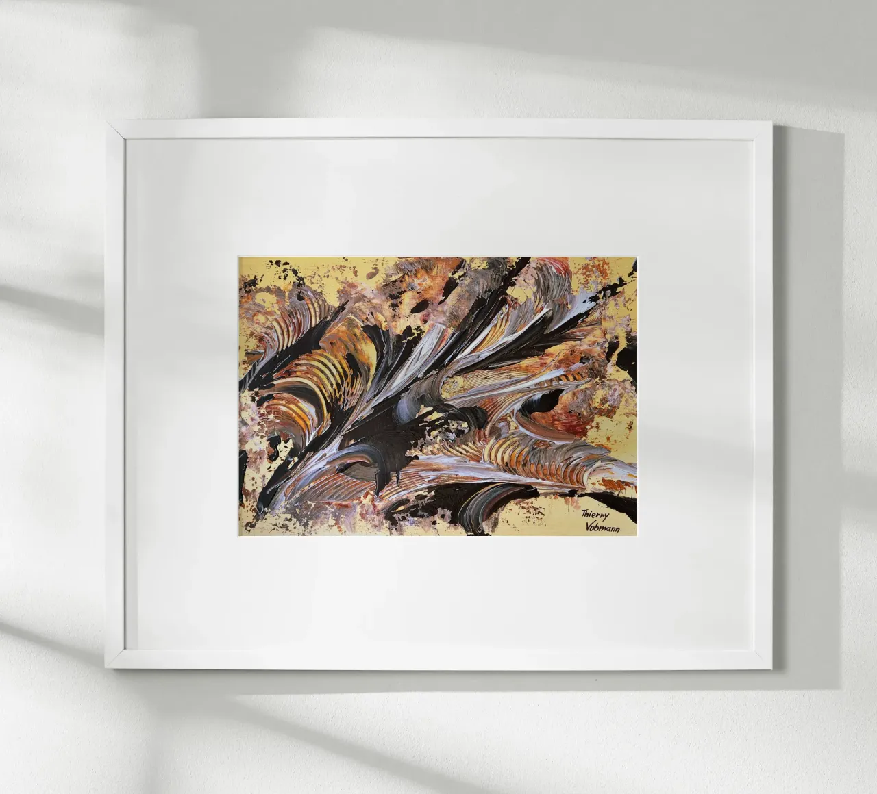 MESSAGE FROM THE HEART 21. carta hahnemühle da Thierry Vobmann Abstract painting
