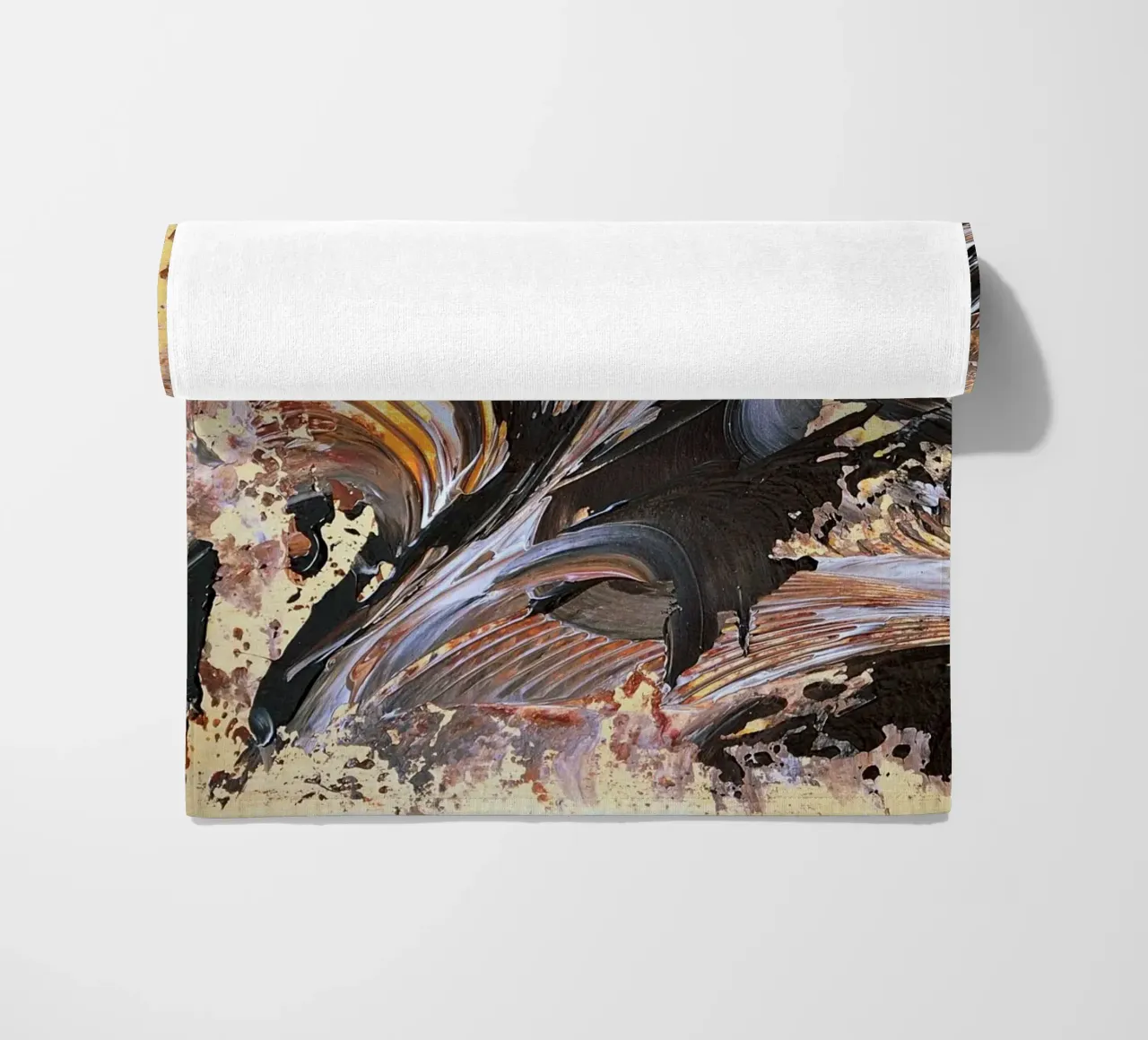 MESSAGE FROM THE HEART 21. serviette de plage de Thierry Vobmann Abstract painting
