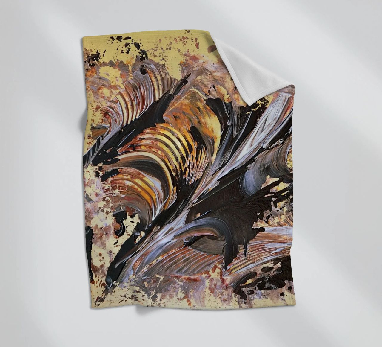 MESSAGE FROM THE HEART 21. coperta in pile da Thierry Vobmann Abstract painting