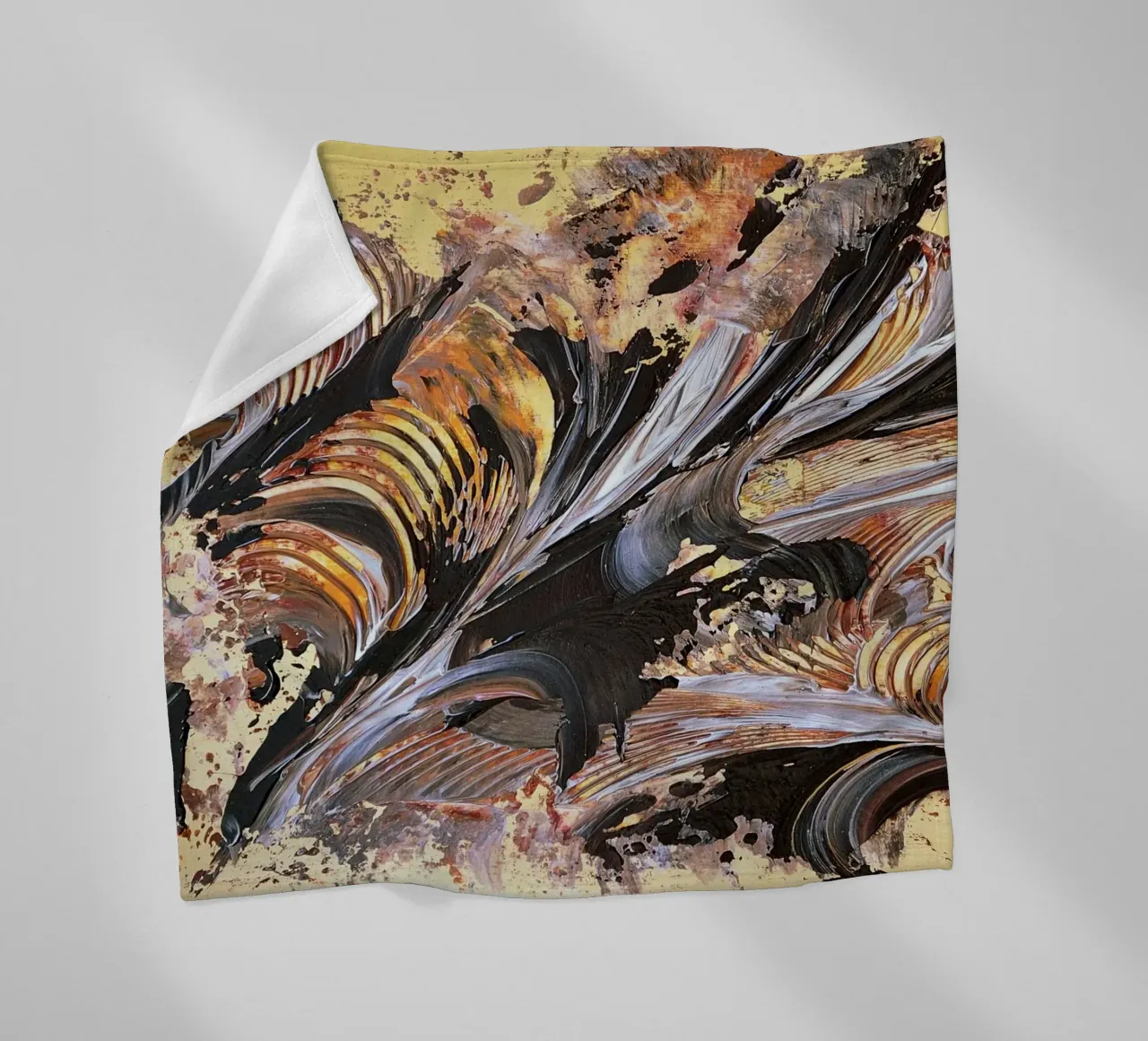 MESSAGE FROM THE HEART 21. Fleecedecke von Thierry Vobmann Abstract painting