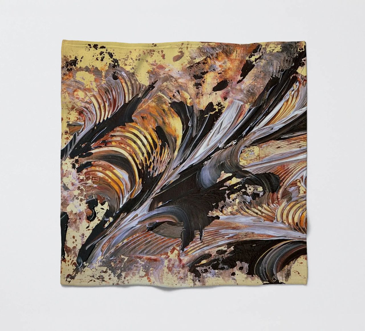 MESSAGE FROM THE HEART 21. coperta in pile da Thierry Vobmann Abstract painting