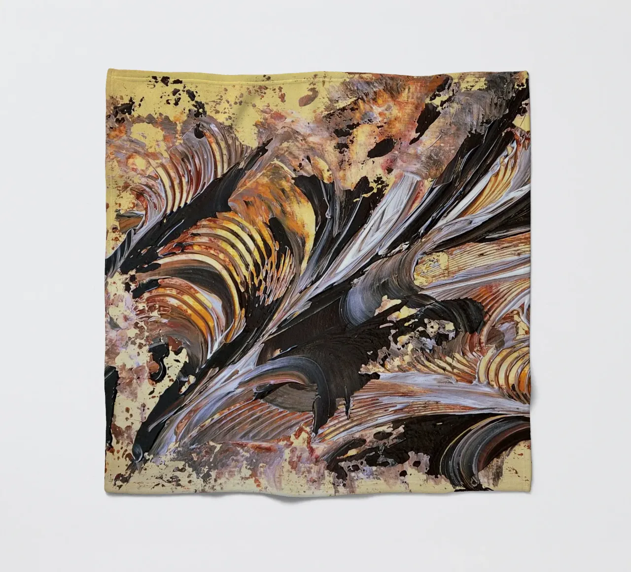 MESSAGE FROM THE HEART 21. coperta in pile da Thierry Vobmann Abstract painting