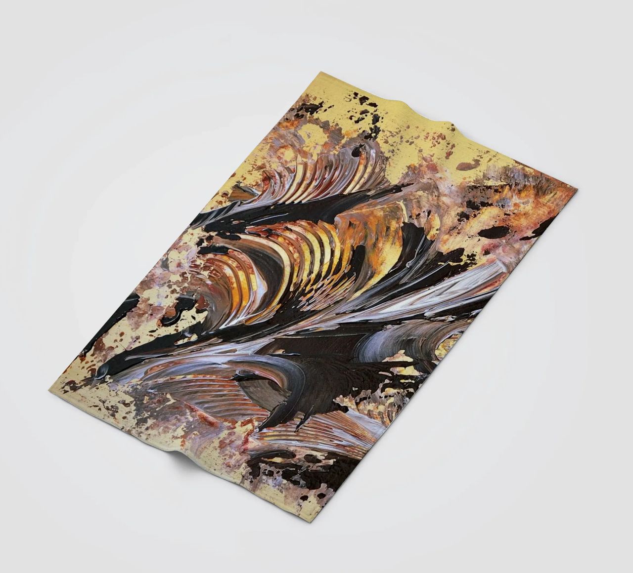 MESSAGE FROM THE HEART 21. coperta in pile da Thierry Vobmann Abstract painting