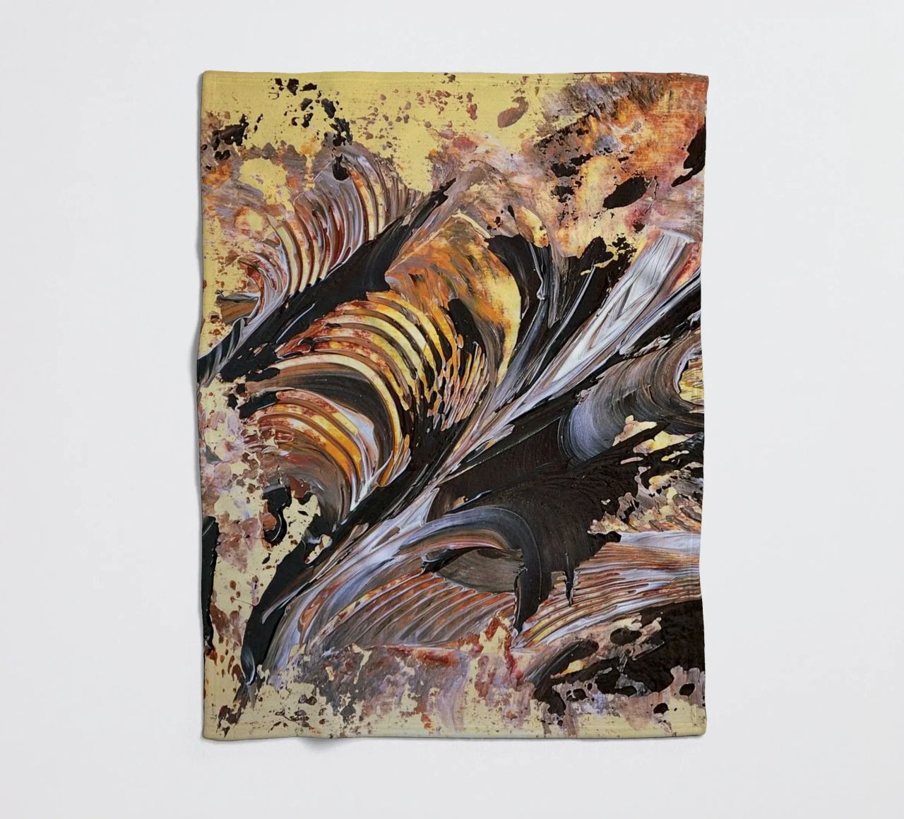 MESSAGE FROM THE HEART 21. coperta in pile da Thierry Vobmann Abstract painting