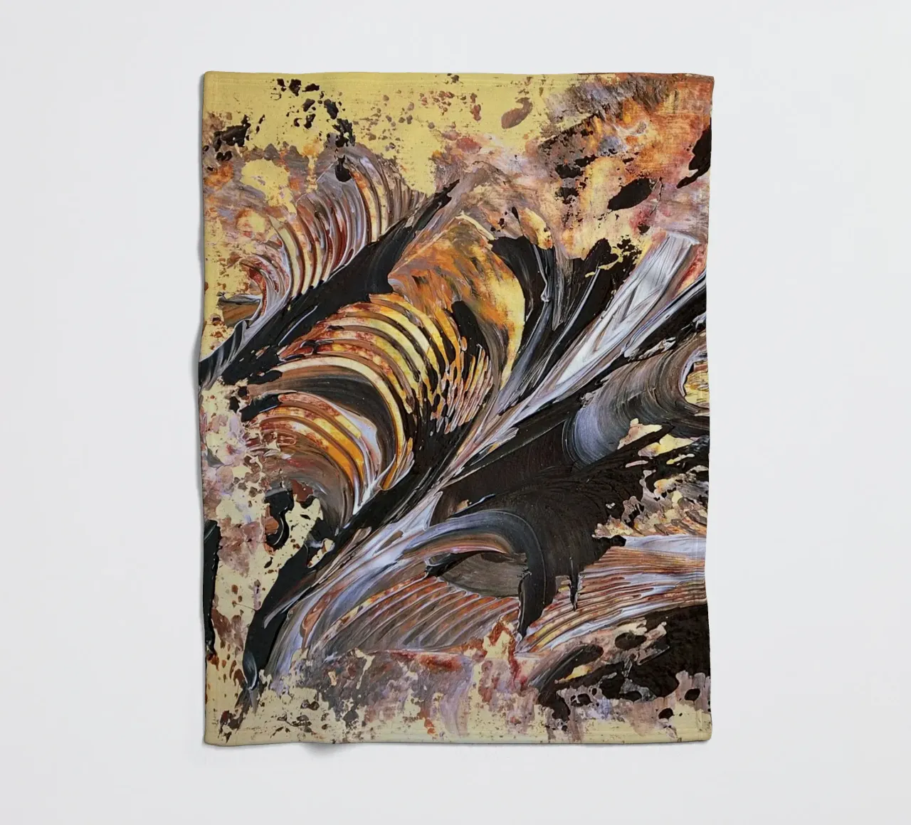 MESSAGE FROM THE HEART 21. Fleecedecke von Thierry Vobmann Abstract painting