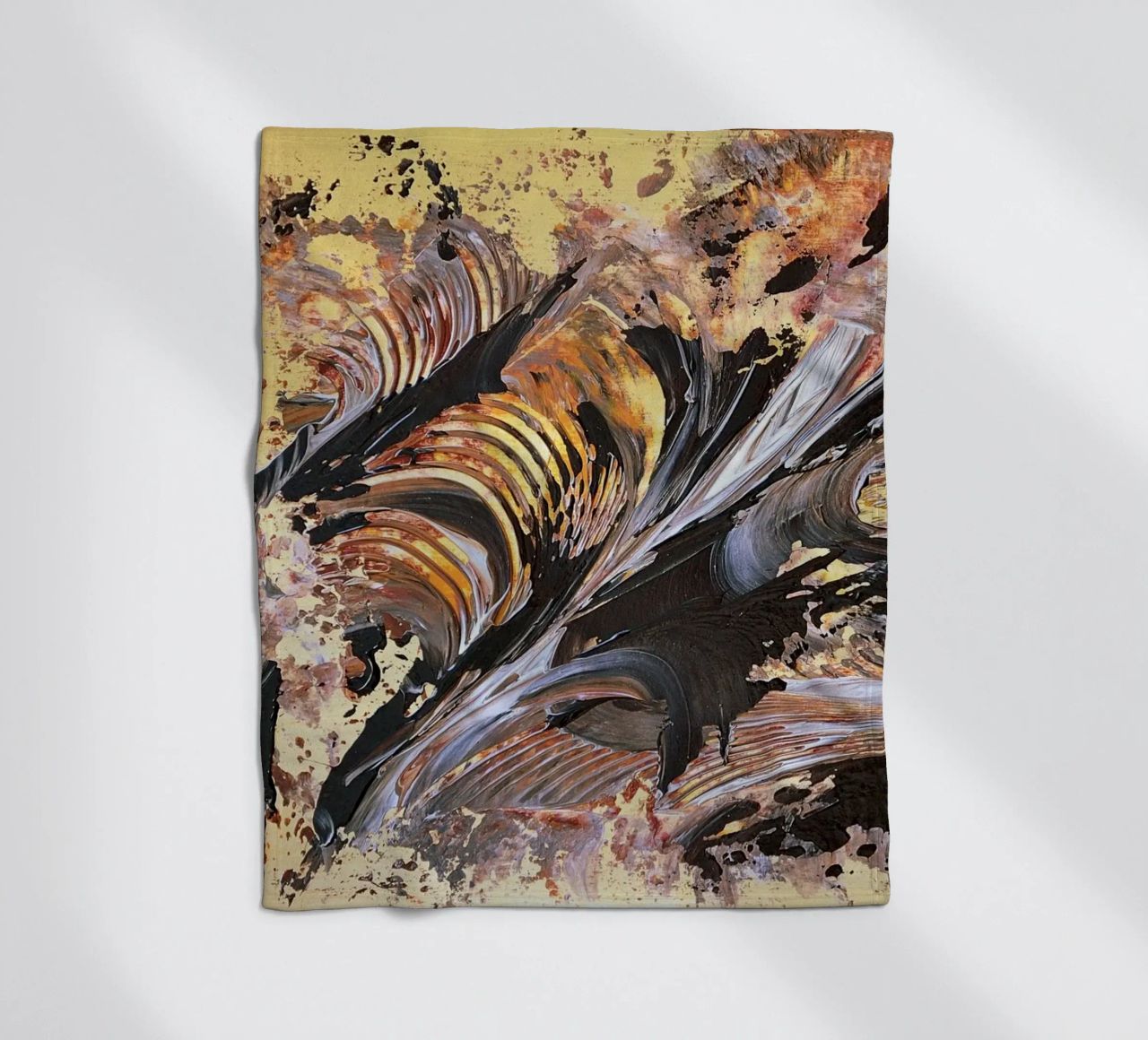 MESSAGE FROM THE HEART 21. coperta in pile da Thierry Vobmann Abstract painting