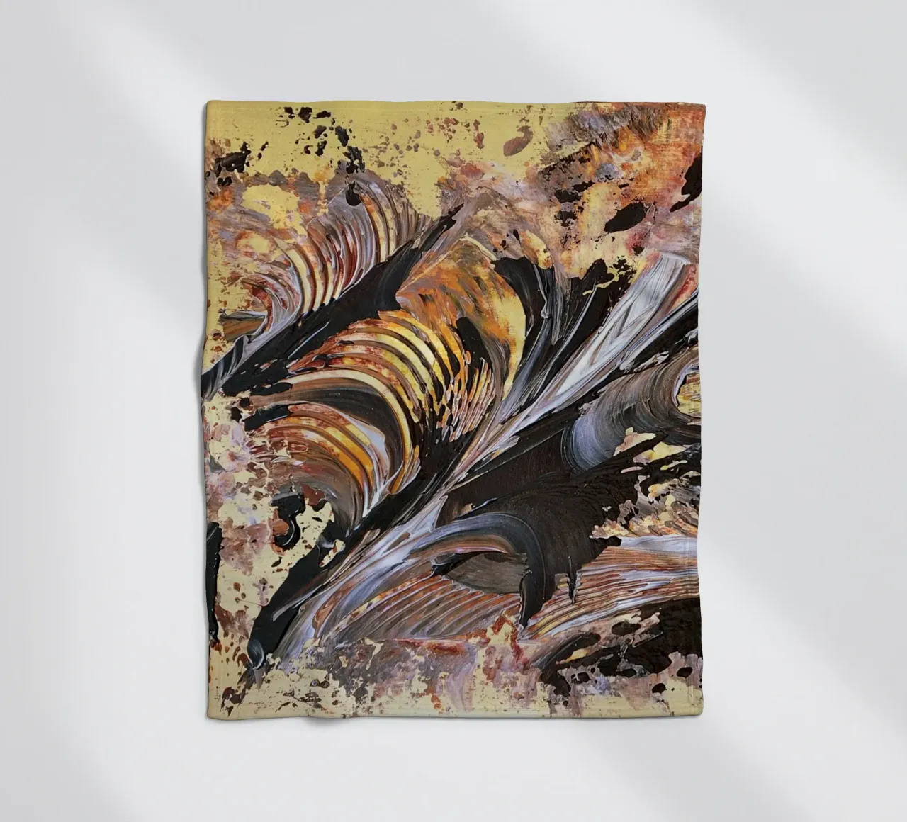 MESSAGE FROM THE HEART 21. coperta in pile da Thierry Vobmann Abstract painting
