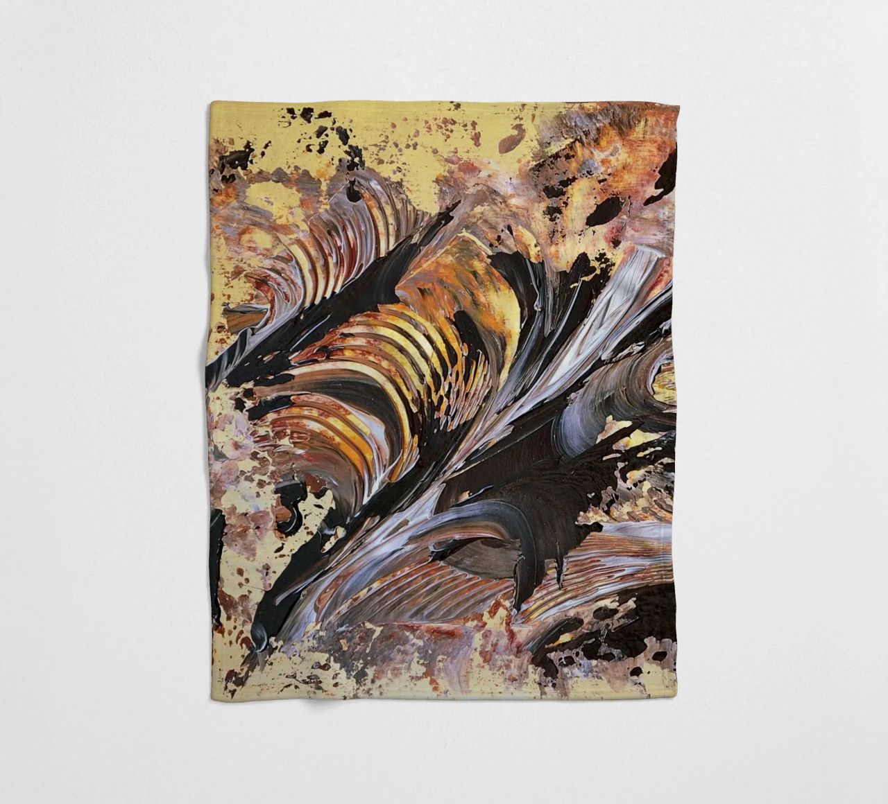 MESSAGE FROM THE HEART 21. coperta in pile da Thierry Vobmann Abstract painting