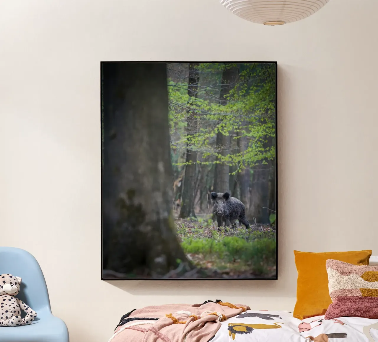 Cinghiale nella foresta plexiglass da Tom's Wildlife