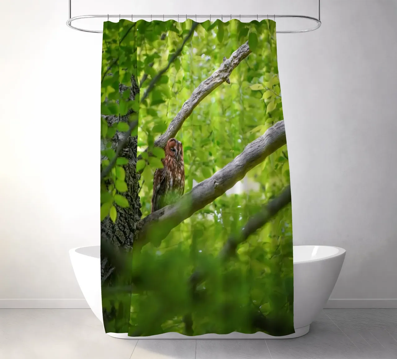 Chouette hulotte rideau de douche de Tom's Wildlife