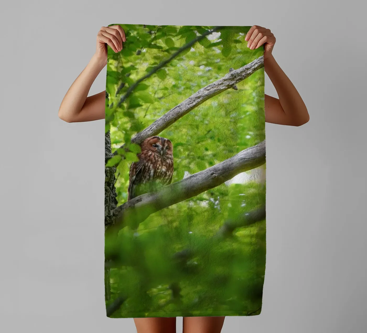 Waldkauz Handtuch von Tom's Wildlife