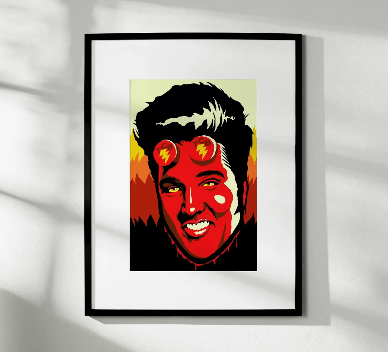 Hellvis Poster mit Aluminium Rahmen von Butcher Billy