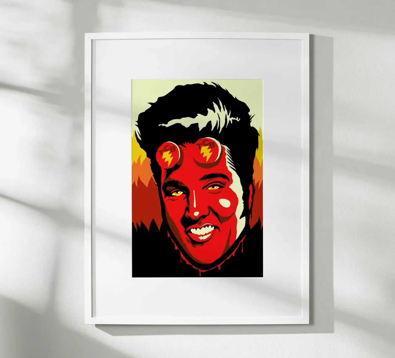 Hellvis Poster mit Aluminium Rahmen von Butcher Billy