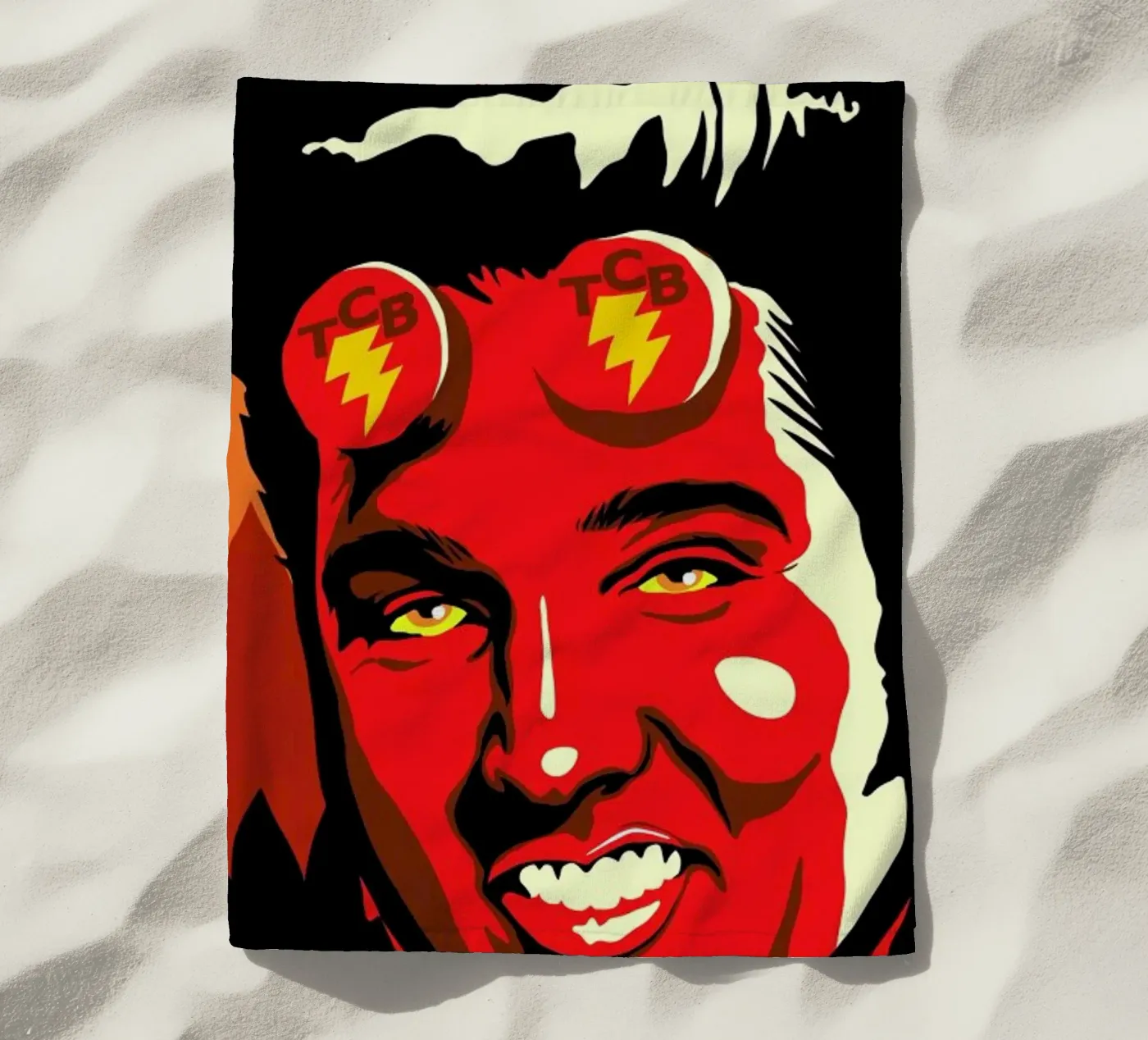 Hellvis beach towel by Butcher Billy