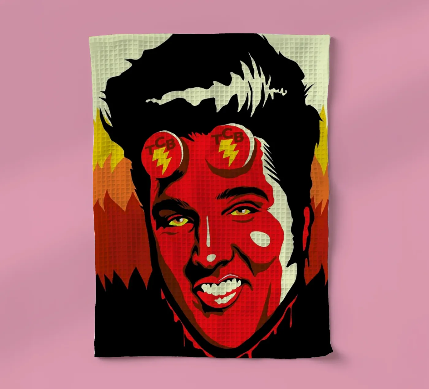 Hellvis tea towel by Butcher Billy