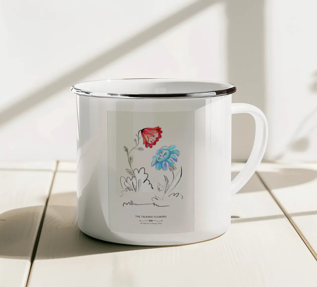The Talking Flowers tazza in smalto da Little Flourishes