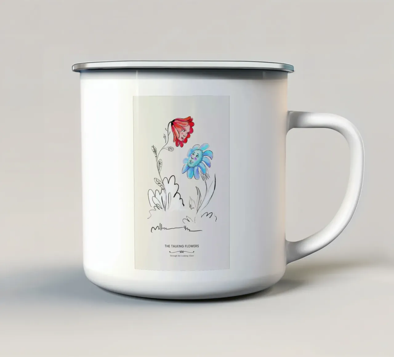 The Talking Flowers tazza in smalto da Little Flourishes