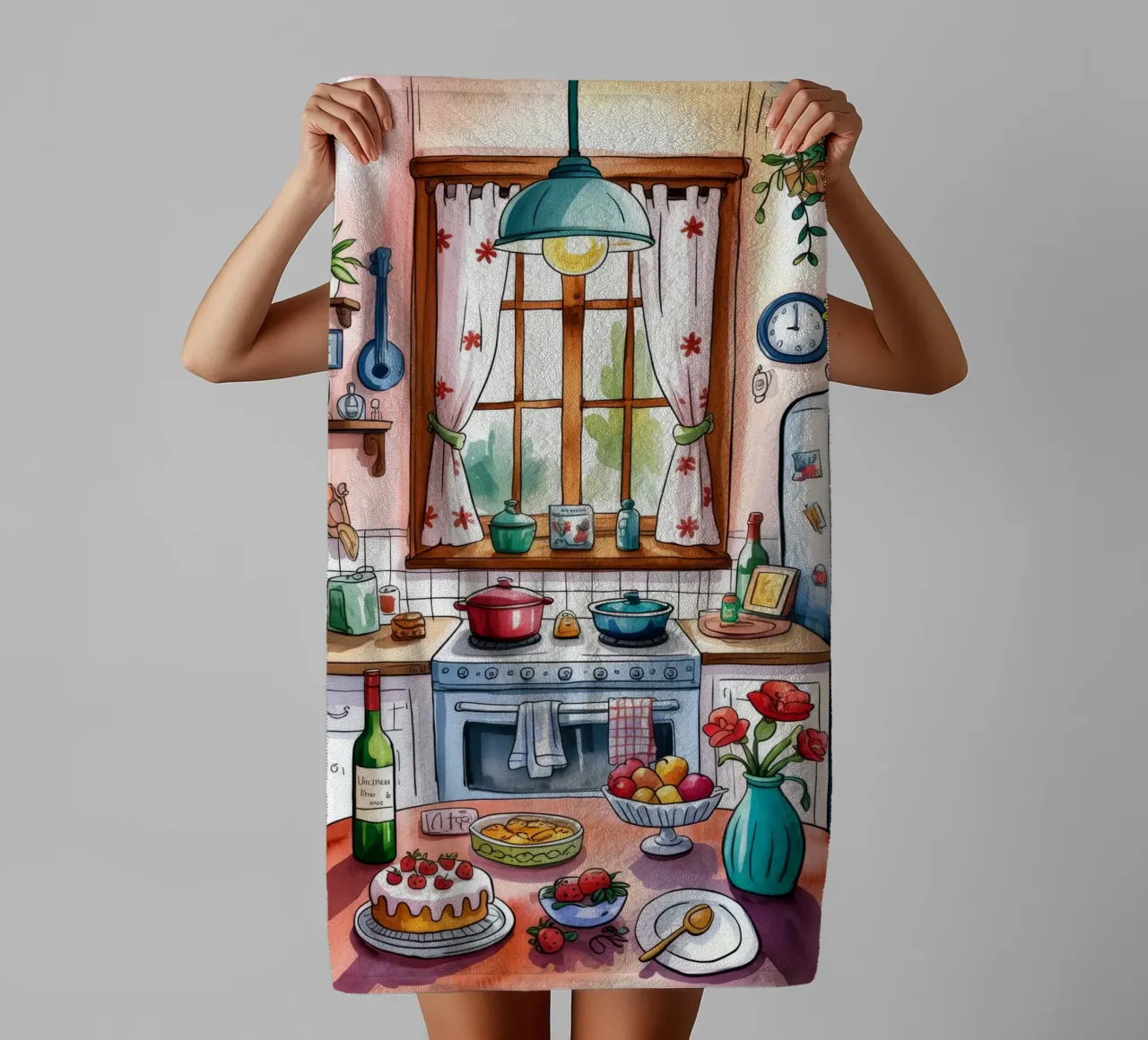 Accogliente delizia in cucina asciugamano da bagno da Murni Strokes