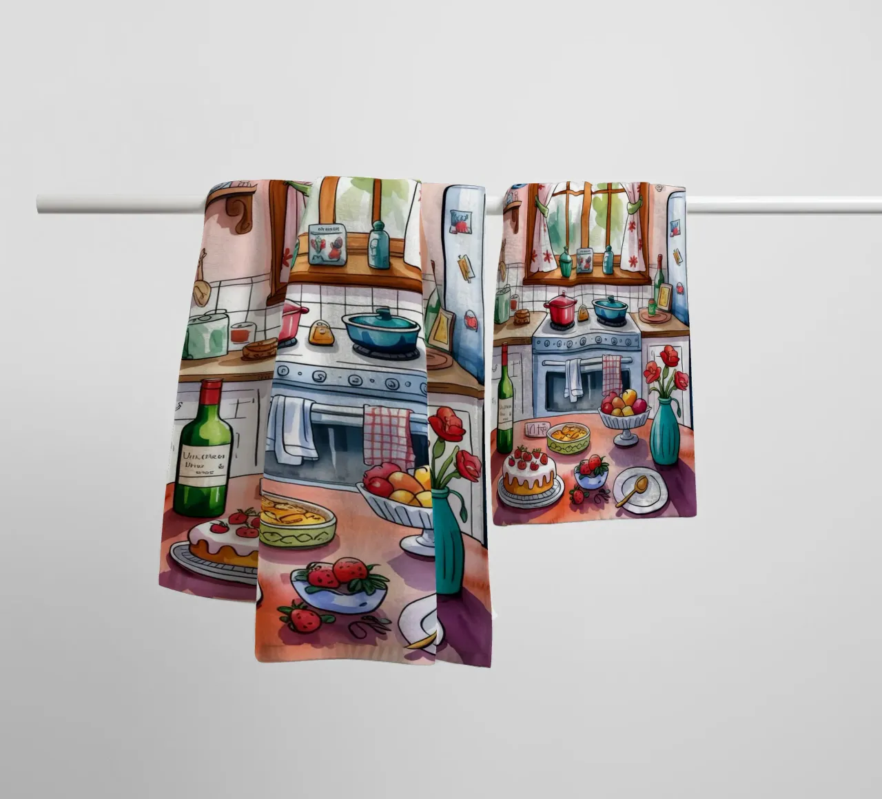 Accogliente delizia in cucina asciugamano da bagno da Murni Strokes