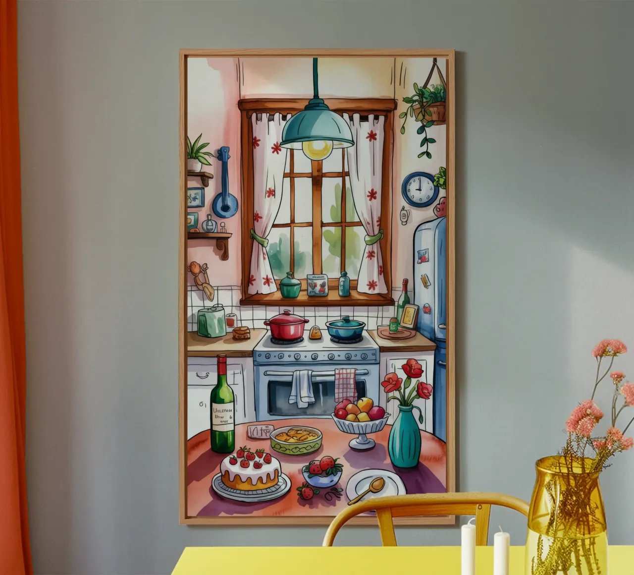 Accogliente delizia in cucina alluminio dibond da Murni Strokes