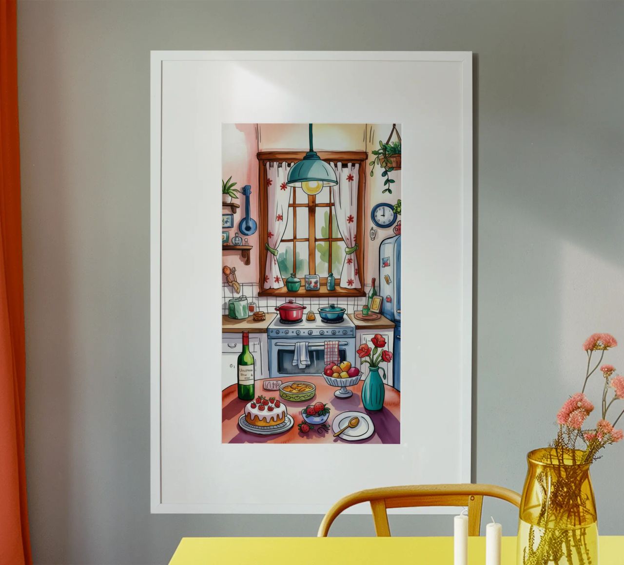 Un délice dans la cuisine poster de Murni Strokes