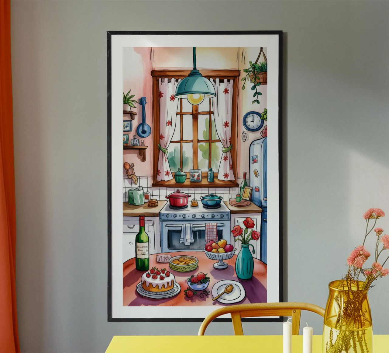 Un délice dans la cuisine poster de Murni Strokes