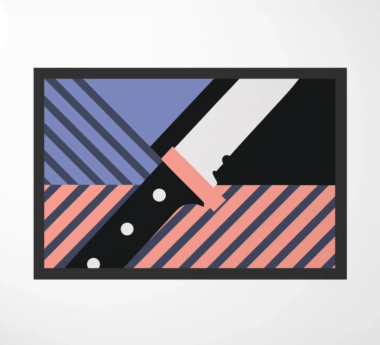 Kitchen knife doormat by LOOK DIFFERENT