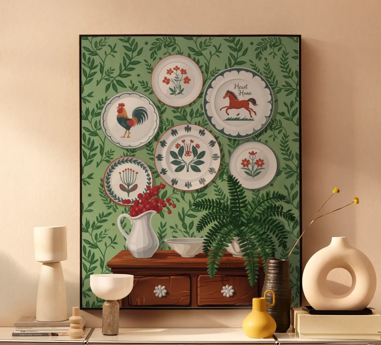 Collezione di piatti d'epoca plexiglass da Murni Strokes