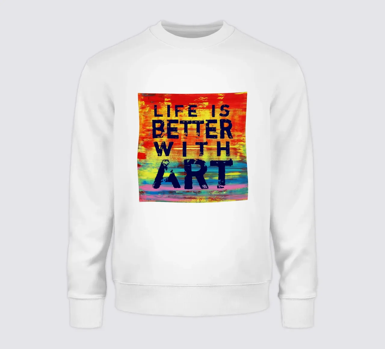 'Life is Better with Art' Farbenfrohe abstrakte Kunst felpa da Petra Lang