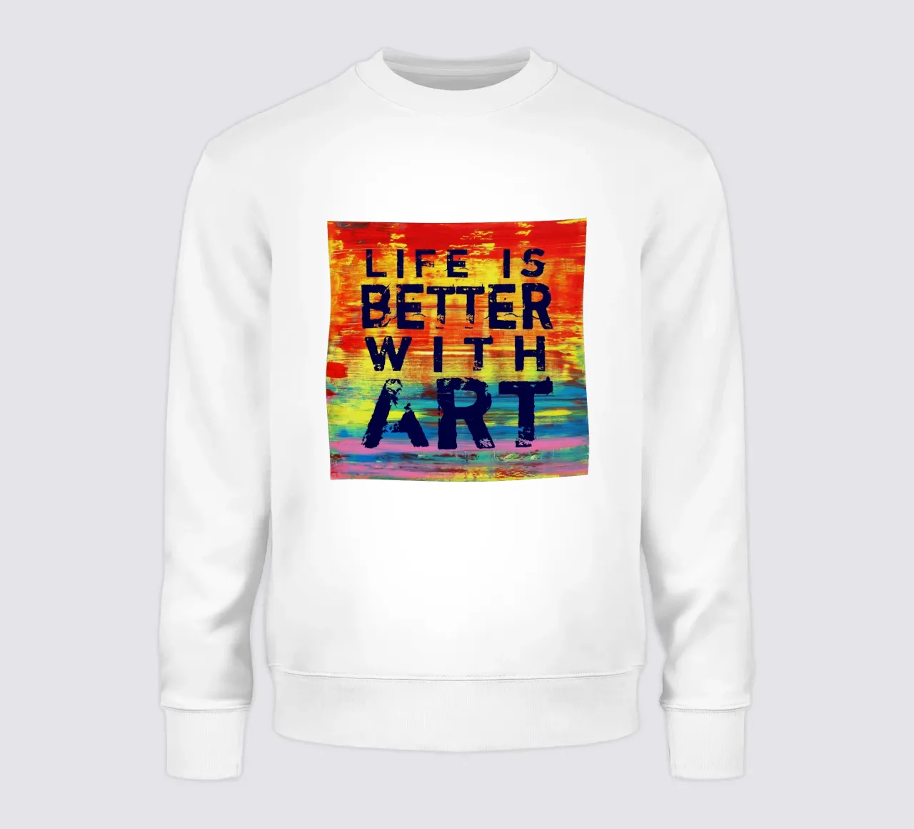 'Life is Better with Art' Farbenfrohe abstrakte Kunst sudadera de Petra Lang