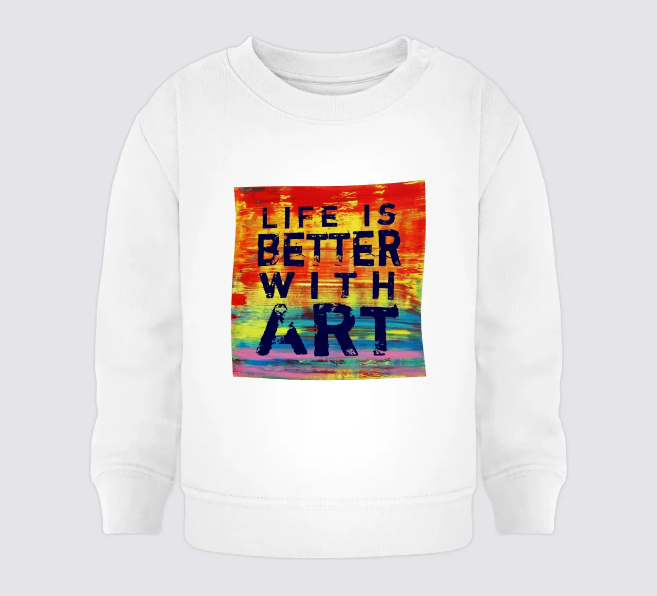 'Life is Better with Art' Farbenfrohe abstrakte Kunst sudadera de bebé de Petra Lang
