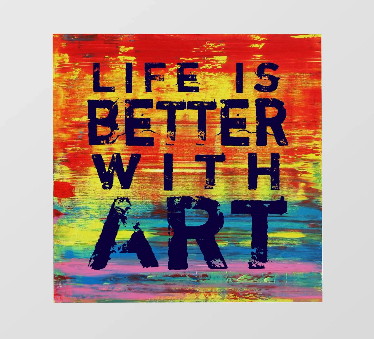 'Life is Better with Art' Farbenfrohe abstrakte Kunst pellicola backlit da Petra Lang