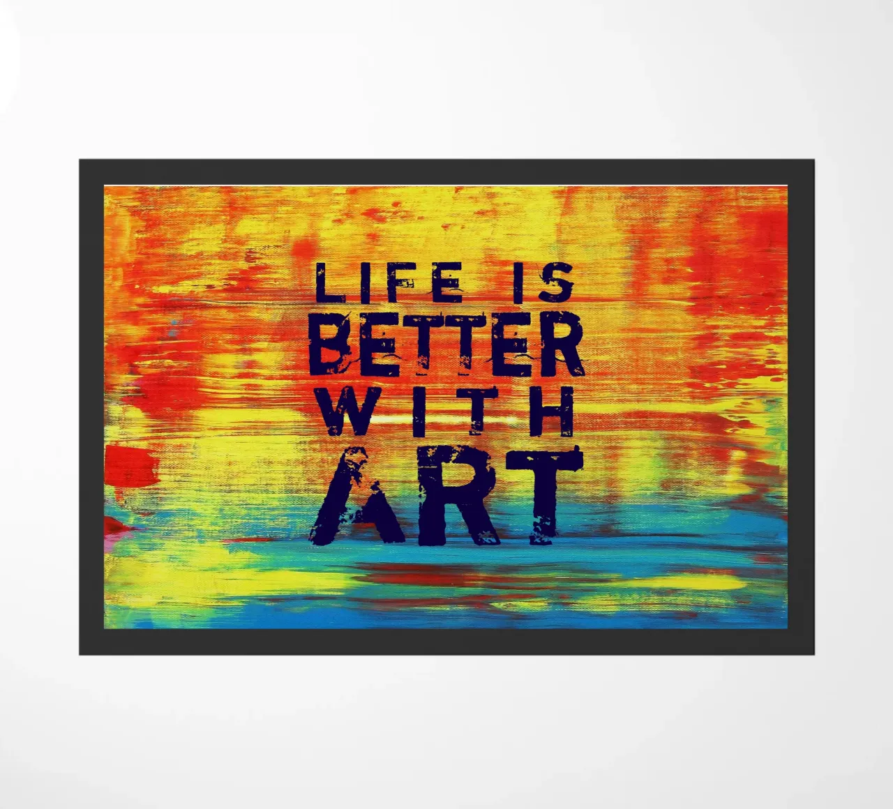 'Life is Better with Art' Farbenfrohe abstrakte Kunst zerbino da Petra Lang