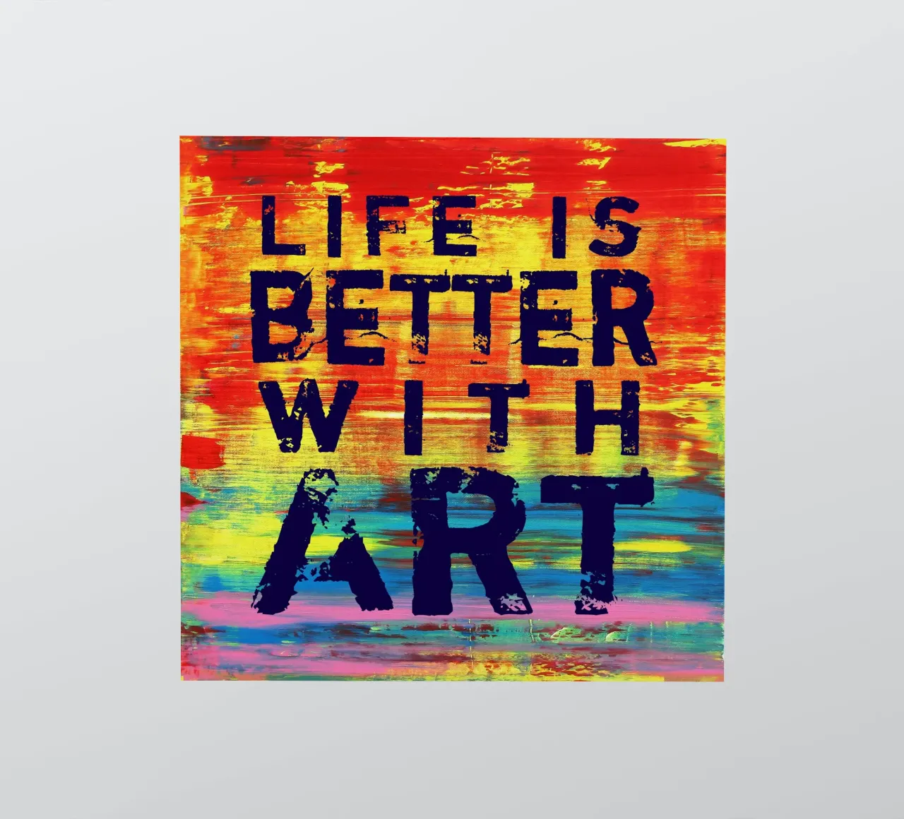'Life is Better with Art' Farbenfrohe abstrakte Kunst adesivo da Petra Lang