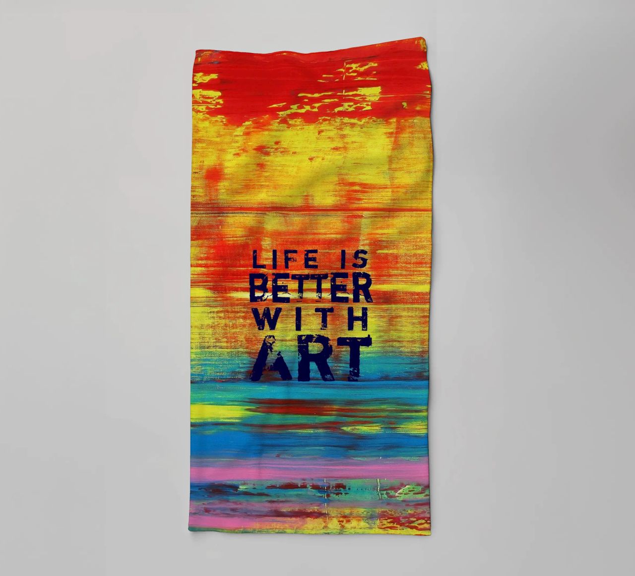 'Life is Better with Art' Farbenfrohe abstrakte Kunst asciugamano da bagno da Petra Lang