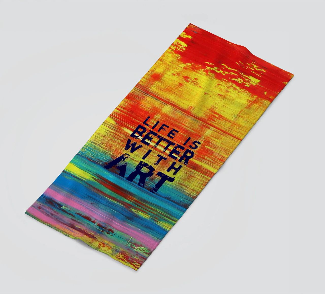 'Life is Better with Art' Farbenfrohe abstrakte Kunst telo mare da Petra Lang