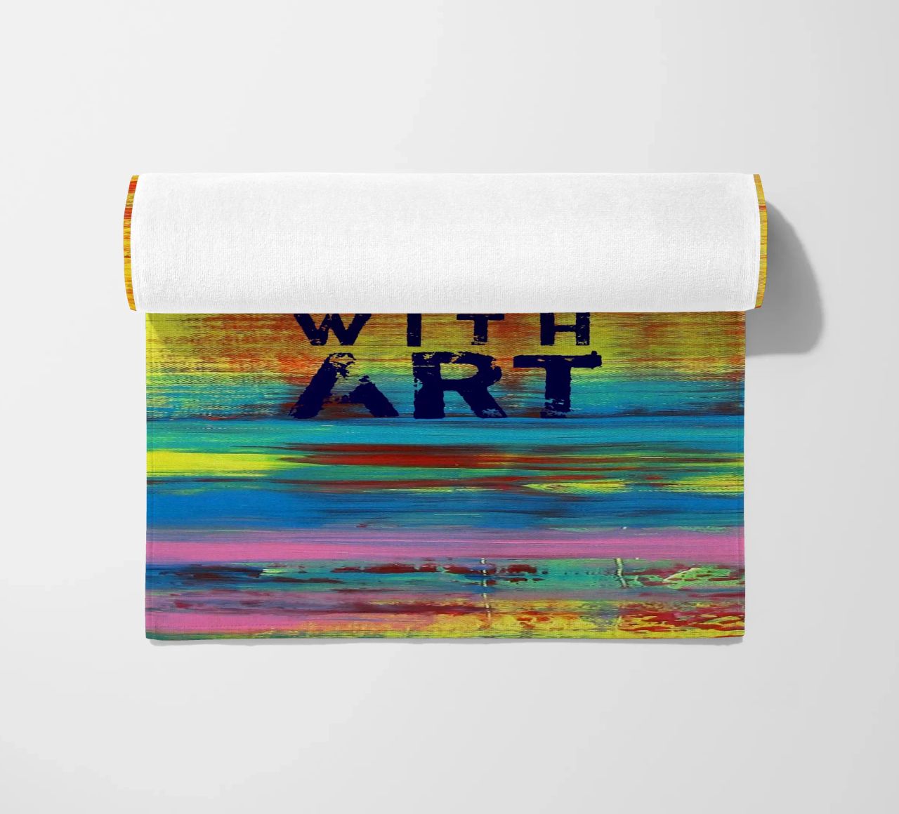 'Life is Better with Art' Farbenfrohe abstrakte Kunst telo mare da Petra Lang