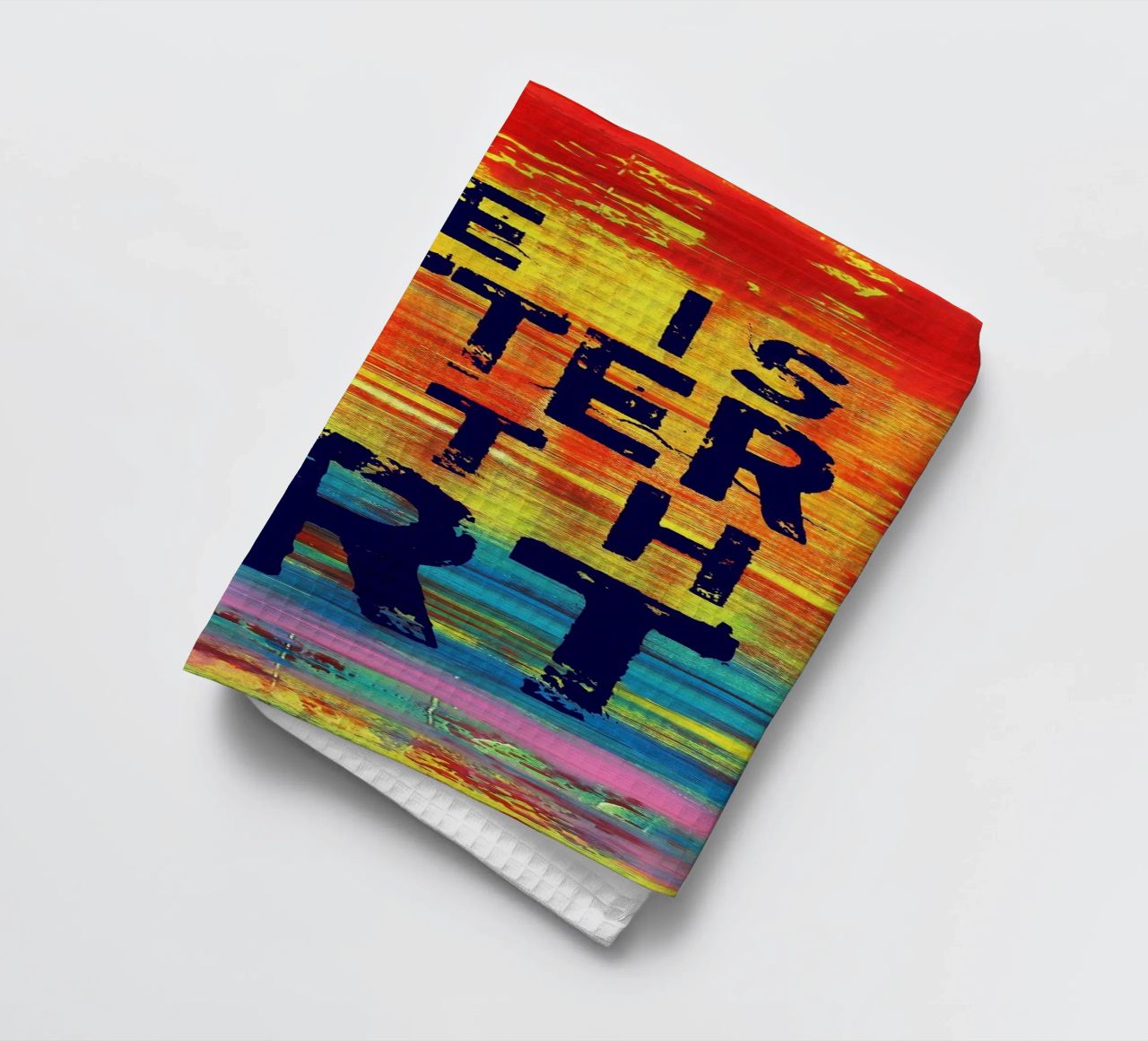 'Life is Better with Art' Farbenfrohe abstrakte Kunst canovaccio da cucina da Petra Lang